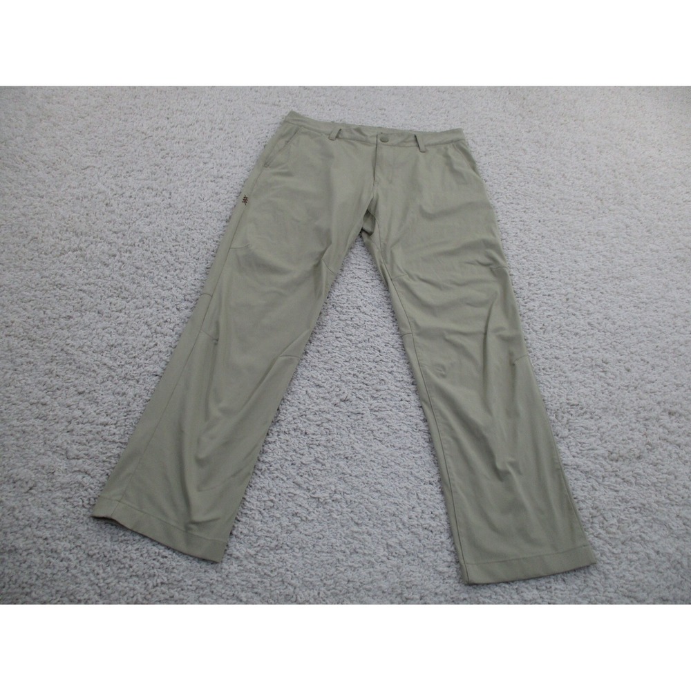 Rhone Pants Mens 32 Beige Polyester Pockets Preppy Performance Casual Outdoor A2